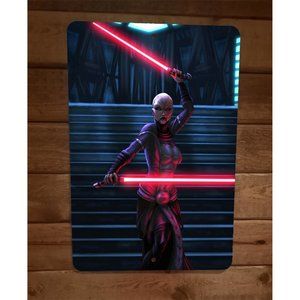 Asajj Ventress 8x12‎ Metal Wall Sign Star Wars Poster
